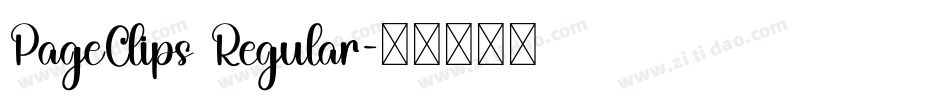 PageClips Regular字体转换